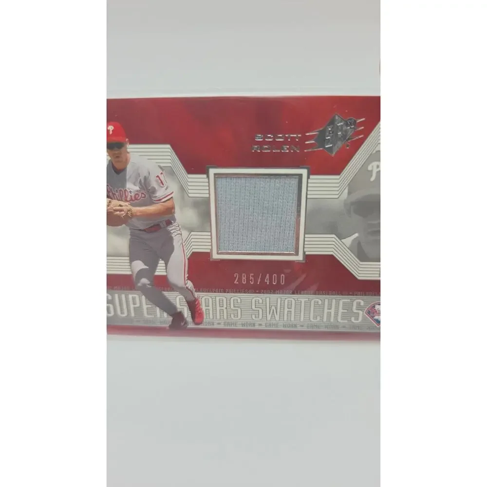 2002 SPx Scott Rolen Super Stars Swatches Game Worn Jersey / 400 Phillies